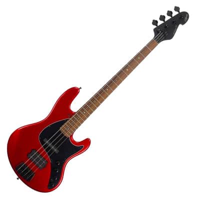 Sandberg California II / TM / Blacklabel PUs / 4-String 34″ / Highgloss Metallic Red / Alder Body / Pau Ferro FB / Varied Dot Inlays / Black Head Stock / Black Hardware / Active 2-EQ / Split Switch / Black Pickguard - 8.3 pounds SN 50005 image 8