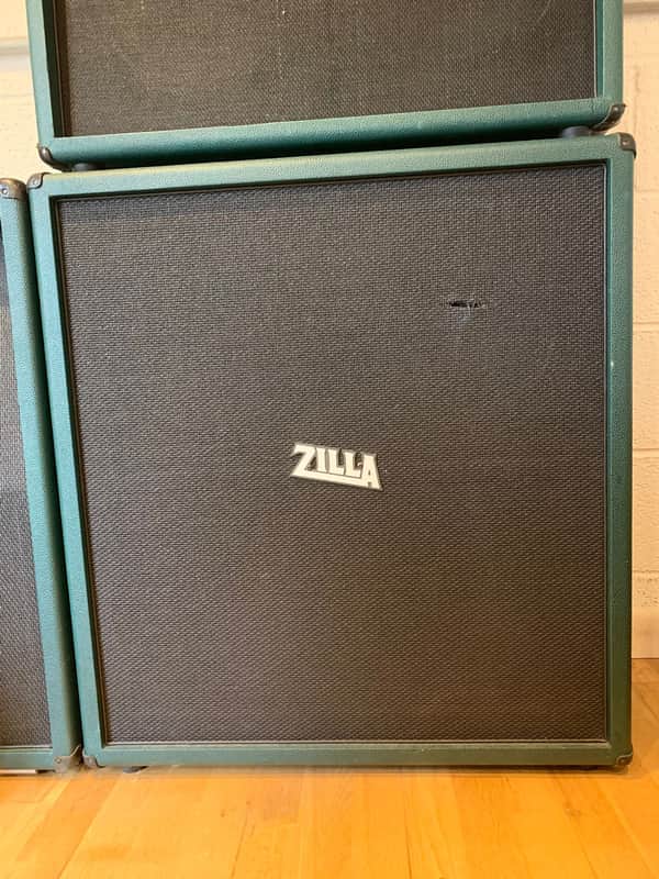 Immagine Zilla 4x12 Custom Rectifier OS Size – Celestion Vintage 30s – Black on Green Tolex – Straight Front - 1