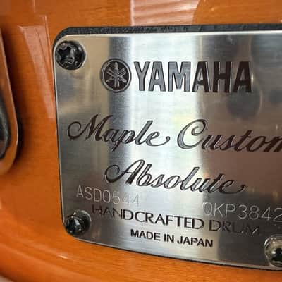 Single Owner Since 2005 | Yamaha Maple Custom Absolute Nouveau (MIJ) w/ Matching H&B Enduro Case | 14x4 Snare | Honey Yellow image 2