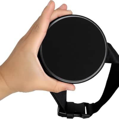 Knee Practice Pad,4 Inches Leg Practice Drum Pad, Leg Drum Pad With Adjustable Leg Strap Silicone Dumb Drum for Beginners,Black image 3