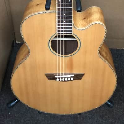 Washburn WJ55SCENS 2015 Jumbo Acoustic/Electric - Natural/Matte image 3