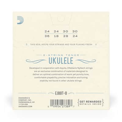 D'addario EJ88T-8 Tenor Nyltech 8-St Ukulele image 2