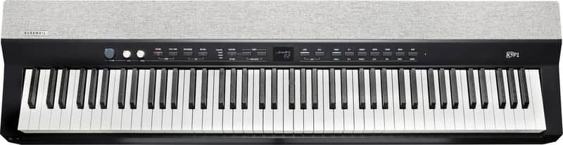 Kurzweil Ka P1 88-Key Weighted Hammer Action Digital Piano with 28 flagship Voices + Power Supply + Sustain Pedal Light Black Finish and Wooden Keys image 1