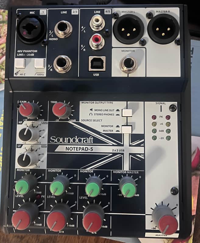 Soundcraft Notepad-5 5-Channel Analog Mixer 2010s - Blue image 1