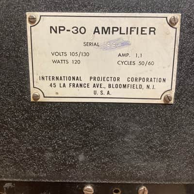 International Projection Corporation NP-30 1930’s Guitar Amplifier Head - Black Crinkle image 11