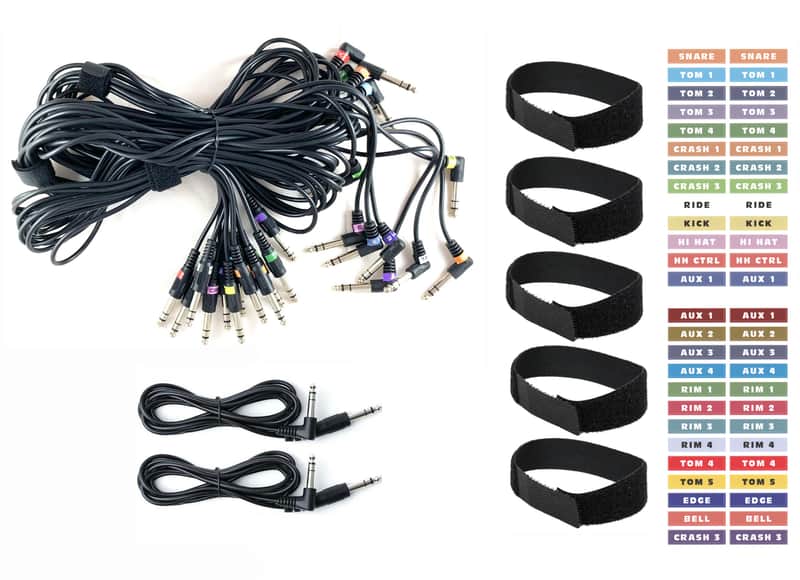 14 Cable Snake Wire Harness Kit for Kat KT-M1 Drum Module by 2Box image 1