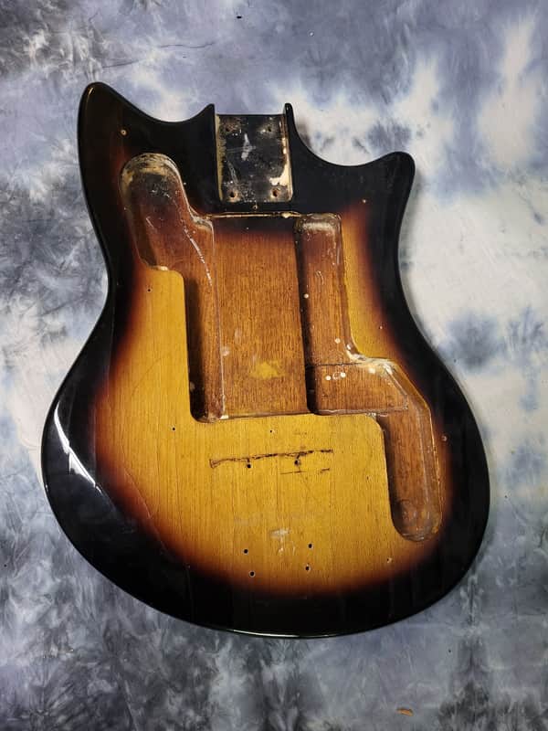 Vintage 1960's Tele-Star Kawai Made Japan Solid Wood Electric Guitar Body Luthier Parts image 1