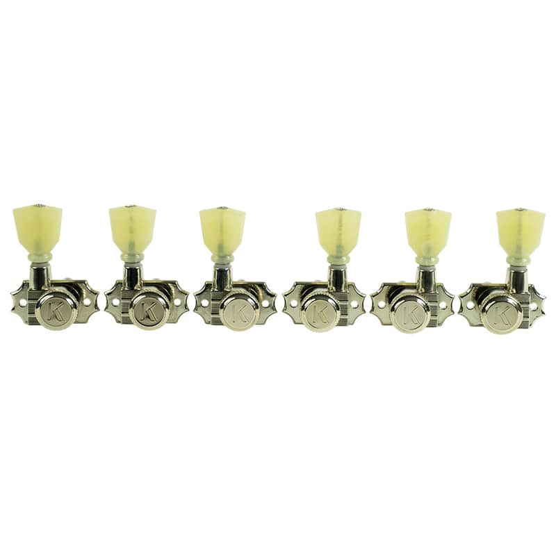 Kluson 3+3 Locking Revolution Series G-Mount Tuning Machines Nickel KRGL-3-NP image 1
