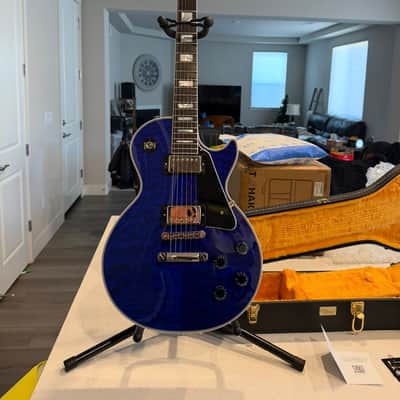 Gibson Le Paul Custom Shop 2025 - Gibson Custom Les Paul Custom AAA Quilt Top - Viper Blue Gloss, image 13