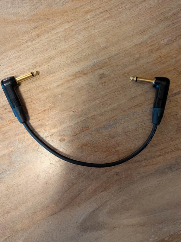 Mogami 2319 90° TS-M to 90° TS-M Cable with Neturik Gold Connectors (1 Foot / 12 Inches) image 1