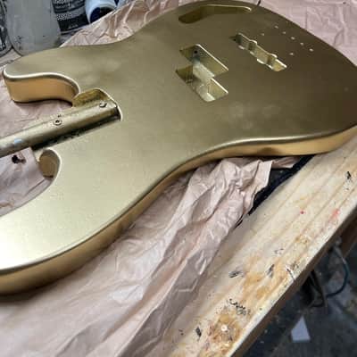 Madlad Instruments AU79 Gold Goldtop PJ-Route Precision Bass PBass Matte Finished Body (made with pride in north Texas) image 5