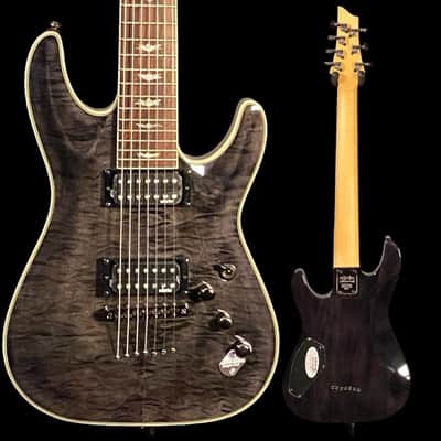Schecter Omen Extreme-7 Electric Guitar - See Thru Black image 1