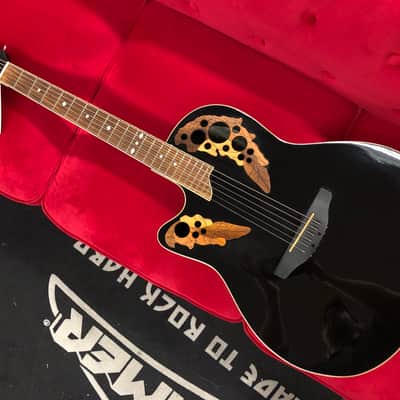 Ovation Celebrity Mid-Depth Left-Handed Acoustic-Electric Black image 1