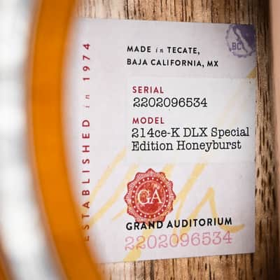 Taylor 214ce-K DLX Special Edition Honeyburst w/ Sitka Spruce Top & Hawaiian Koa Back and Sides Acoustic/ Electric- Honey Sunburst 2026 (2202096534) image 13