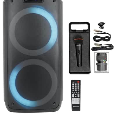 Rockville ROCK PARTY Dual 8" Wireless Rechargeable Karaoke Machine System w/Mic image 1