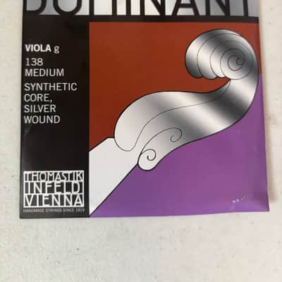 Dominant Viola g 138 Medium Synthetic Core, Silver Wound String image 1