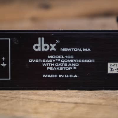 DBX 166 Vintage 2-Channel Stereo Compressor/Limiter Made in USA Audio U284777 image 6