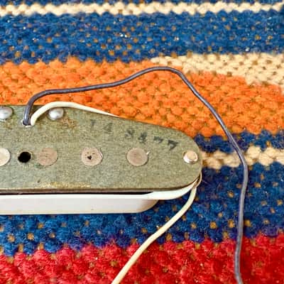 Vintage 1977 Fender Stratocaster Grey Bottom Guitar Pickup Neck 1970's image 8