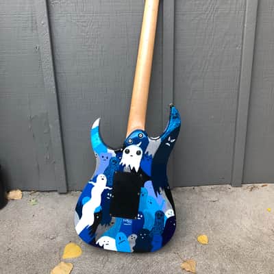 "Ghosts!" Custom Hand-Painted MIJ Ibanez RG450LTD-1 image 4