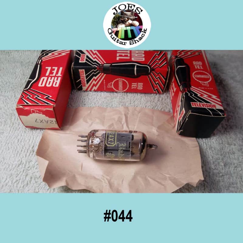 1-60's Rad-Tel 12AX7 ECC83 "O-Getter" Long Ribbed Plate Made in USA Super-Strong Amp Amplifier Tubes Brand New With Box 0-Miles! #044 image 1