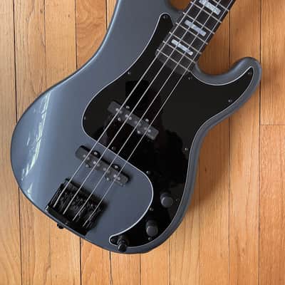 Warmoth P Body with JJ Pickups 2021 Charcoal Frost Metallic image 2