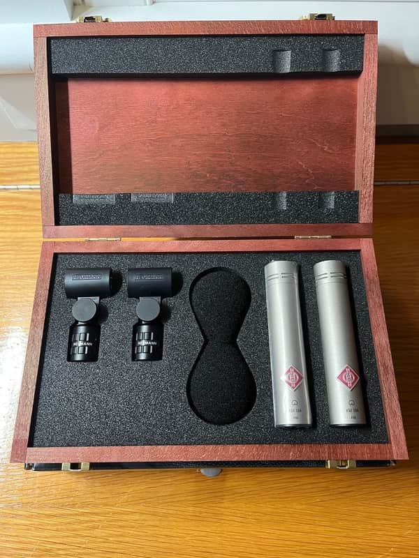 Neumann KM 184 Small Diaphragm Cardioid Condenser Microphone Matched Stereo Pair 1993 - Present - Nickel image 1