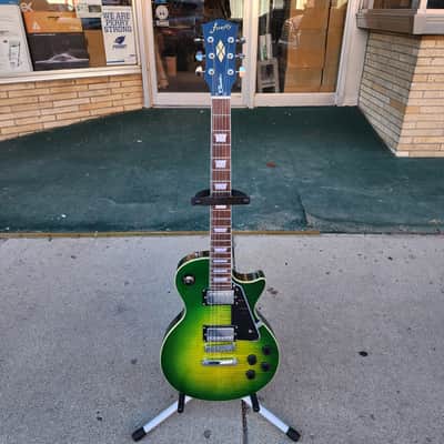 Firefly FFSP Single Cut Electric Guitar - Trans Green Burst image 2