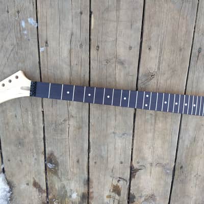 24 fret  banana headstock steel frets floyd locking nut  guitar neck shred neck replacement DIY image 2