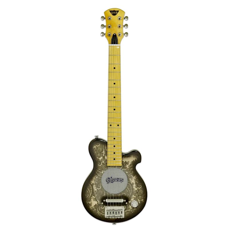 Pignose PGG-200-BKPL Basswood Body Bolt-On Maple Neck Mini/Travel Built-In Amp 6-String Electric Guitar w/Gig Bag image 1