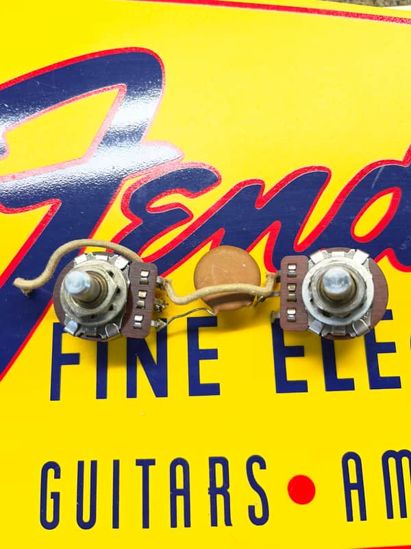 Vintage Fended 1966 Telecaster Electric Guitar Pots Fender image 1