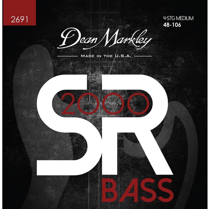 Dean Markley SR2000 High Performance Bass Guitar Strings Medium 4 String 48-106 imagen 1