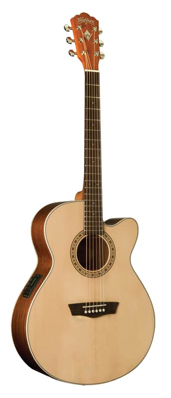 Washburn WG7SCE Harvest Series Grand Auditorium Cutaway Solid Spruce Top Mahogany Neck Acoustic-Electric Guitar image 1