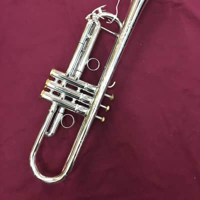 Musikwerks Pro Trumpet-Solid Silver Leadpipe-Silver Plated-One Piece Bell-NICE! image 4
