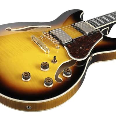 Ibanez AS93FMAYS Hollowbody Electric Guitar (Antique Yellow Sunburst) - No Case image 3
