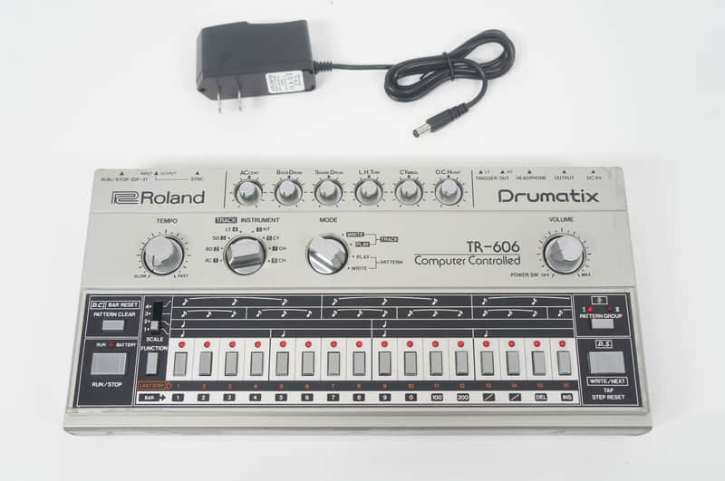 Roland TR-606 Drumatix Computer Controlled Vintage Drum Machine w/ 100-240V PSU image 1