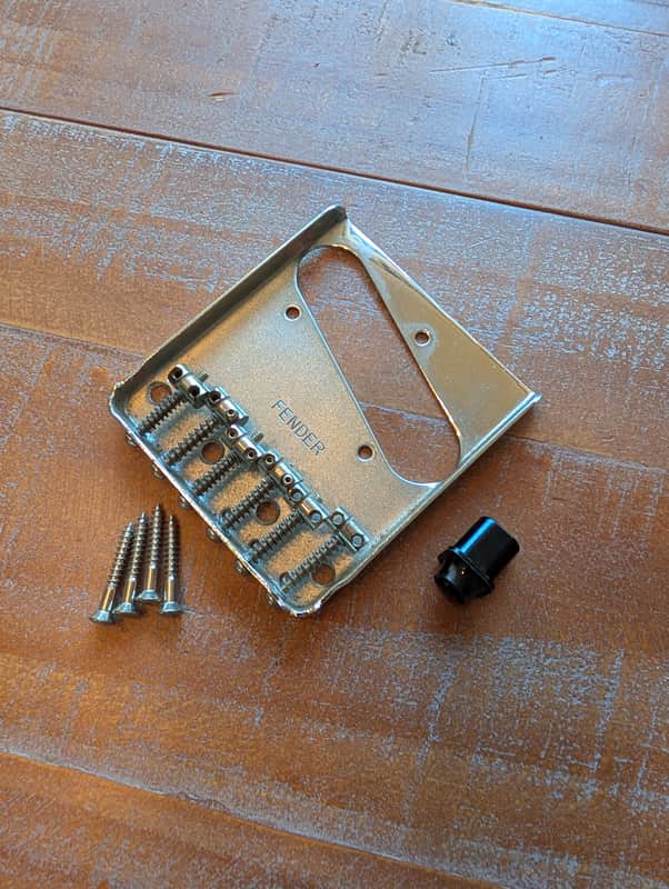 Fender Telecaster Bridge, Screws And Switch Tip Vintage 1970s Parts image 1