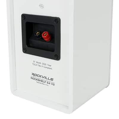 2) Rockville RockShelf 54W White 5.25" Home Bookshelf Speakers+8" Speaker Stands image 6