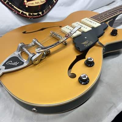 Guild SF-1 Starfire 1 Jet 90 Semi-Hollow Body Electric Guitar - Satin Gold image 17