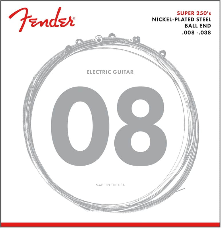 Fender Super 250 Guitar Strings, Nickel Plated Steel, Ball End, 250LR Gauges .009-.046, (6) 2016 image 1