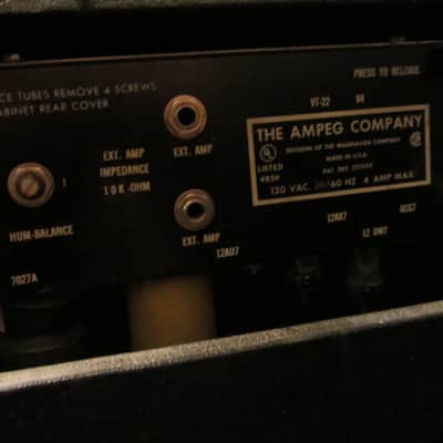 Ampeg VT-22 1974 2x12 Black/Silver 11 tubes image 16