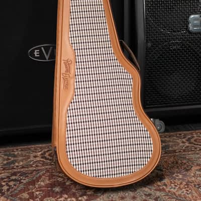 Powers Electric A-Type PF42 Hollow Body Guitar - Continental Orange with Gig Bag image 13