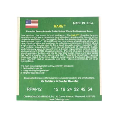 DR RPM-12 Rare Acoustic Light 12-54 - Acustic Guitar Strings image 2