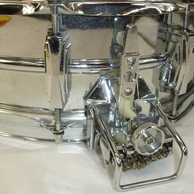 Vintage Ludwig 410 Super-Sensitive Chrome 14"x5" Snare Drum image 8