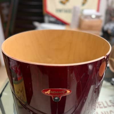 Andante Snare Drum Shell - Red Stain 10x14 image 3