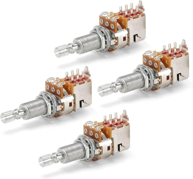 Alpha Push-Pull Pots for Electric Guitar, 500K-ohm, Long Shaft Pot - 4 Pack image 1