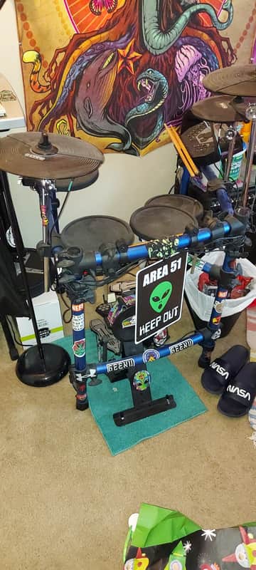Simmons SD1000 Electronic Kit W/Mapex500 Double Bass Power Upgrade Open To Trades image 1