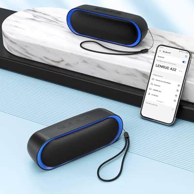Waterproof Portable Bluetooth Speaker with TWS Stereo Sound, 24-Hour Playtime, Wireless Speaker for Shower, Pool, Beach & Outdoor Use image 4