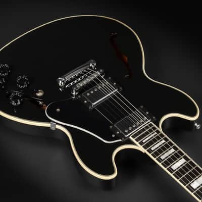 2013 Gibson Memphis Midtown Custom - Ebony | USA Semi-Hollow Block Inlays Burstbucker Humbucker Pickups 3.98kg | CoA OHSC image 7
