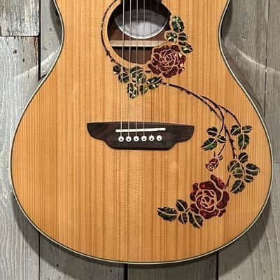 NEW Luna Oracle Rose Folk Acoustic-Electric Guitar, Support Small Business and Buy It Here! image 2