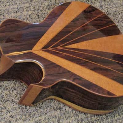 2012 K M Clark Custom A Wedge Cutaway Acoustic COCOBOLO Kevin Michael image 3